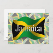 Jamaica Wave Flag Postkarte (Vorne/Hinten)