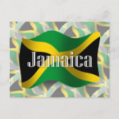 Jamaica Wave Flag Postkarte (Vorderseite)