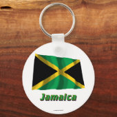 Jamaica Waving Flag mit Namen Schlüsselanhänger (Vorderseite)