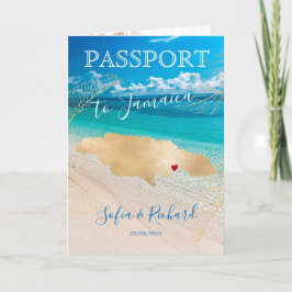 Jamaica Wedding Destination Passport Karte QR Code