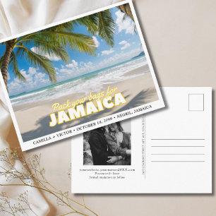 Jamaica Wedding Destination Save the Date Postcard Postkarte