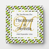 JAMAICA Wedding Keepake Geschenk Custom Monogram Fotoplatte (Vorderseite)