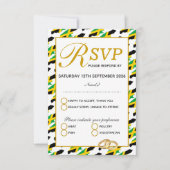 JAMAICA Wedding RSVP Response Card Karte (Vorderseite)