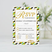 JAMAICA Wedding RSVP Response Card Karte (Stehend Vorderseite)
