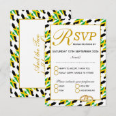 JAMAICA Wedding RSVP Response Card Karte (Vorne/Hinten)