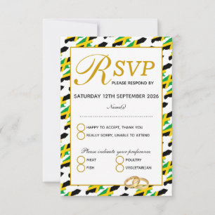 JAMAICA Wedding RSVP Response Card Karte