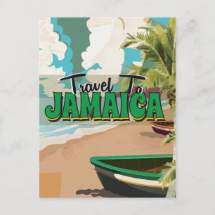 Jamaica Wedding Vintage Travel Poster Postkarte
