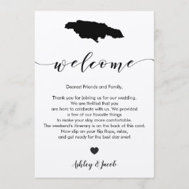 Jamaica Wedding Welcome Letter & Tour Programm