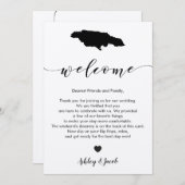 Jamaica Wedding Welcome Letter & Tour Programm (Vorne/Hinten)