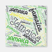 Jamaica Word Cloud Magnet (Vorne)