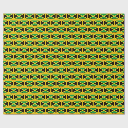 Jamaica Wrapping Paper, Jamaikanischer Flaggenpatr Geschenkpapier (Flach)