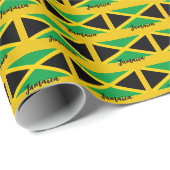 Jamaica Wrapping Paper, Jamaikanischer Flaggenpatr Geschenkpapier (Rolleneckpunkt)