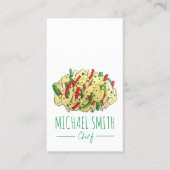 Jamaican Ackee and Saltfish Cod Food Caterer Koch Visitenkarte (Vorderseite)