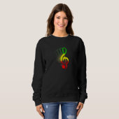 Jamaican African Music Reggae Rastafari Sweatshirt (Vorne ganz)