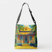 Jamaican beach cottage tragetaschen mit langen trägern (Rückseite)