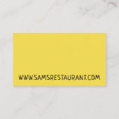 Jamaican Beef Patty Caribbean Restaurant Food Visitenkarte (Rückseite)