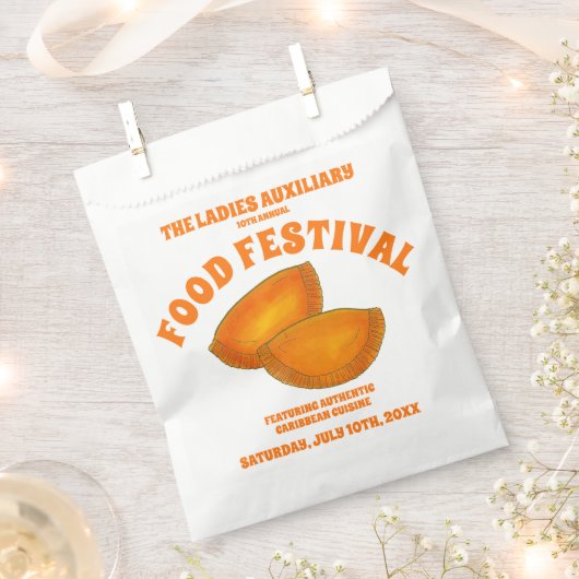 Jamaican Beef Patty Food Fest Karibik Küche Geschenktütchen (Ausgeschnitten)