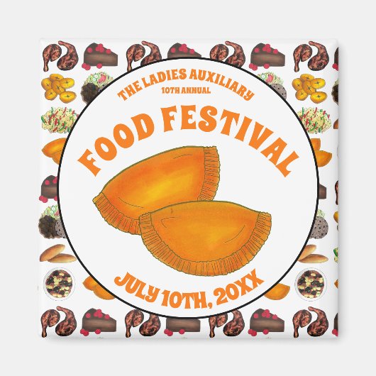 Jamaican Beef Patty Food Fest Karibik Küche Magnet (Vorne)