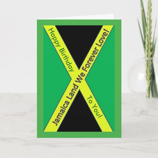 Jamaican Birthday Card Karte (Vorderseite)
