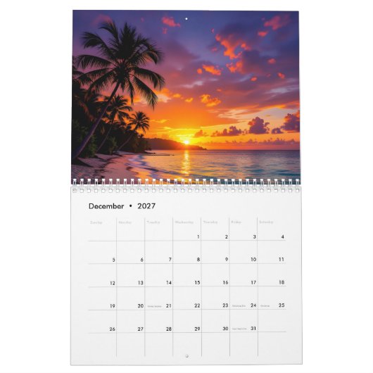 Jamaican calendar kalender (Dez 2027)