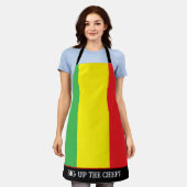 Jamaican Chef and Cook Rasta Striped Schürze (Getragen)