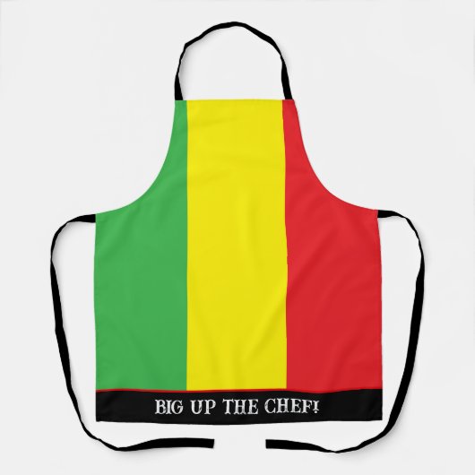 Jamaican Chef and Cook Rasta Striped Schürze (Vorderseite)
