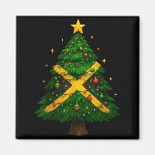 Jamaican Christmas Tree Design, Festive Holiday Gr Magnet (Vorne)