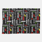 Jamaican Cooking Hot Chili Chili Muster Geschirrtuch (Horizontal)