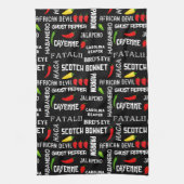 Jamaican Cooking Hot Chili Chili Muster Geschirrtuch (Vertikal)