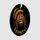 Jamaican Cute Rasta Man Personalized Ornament (Vorderseite)