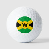 Jamaican Flag Add Your Initial Monogram Golfball (Vorderseite)