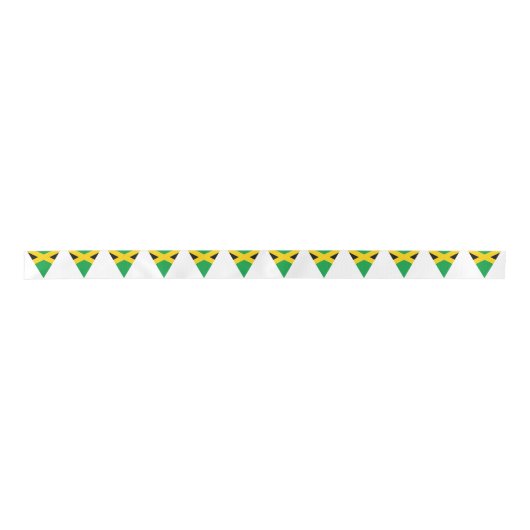 Jamaican Flag Bunting Style Cake Satinband (Vorderseite)