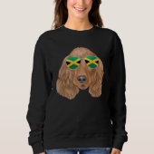Jamaican Flag Cocker Spaniel Dog Jamaica Pocket Sweatshirt (Vorderseite)