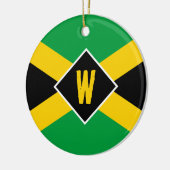 Jamaican Flag Monogram Christmas Keramik Ornament (Links)