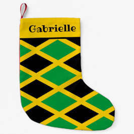 Jamaican Flag Patterned Kleiner Weihnachtsstrumpf