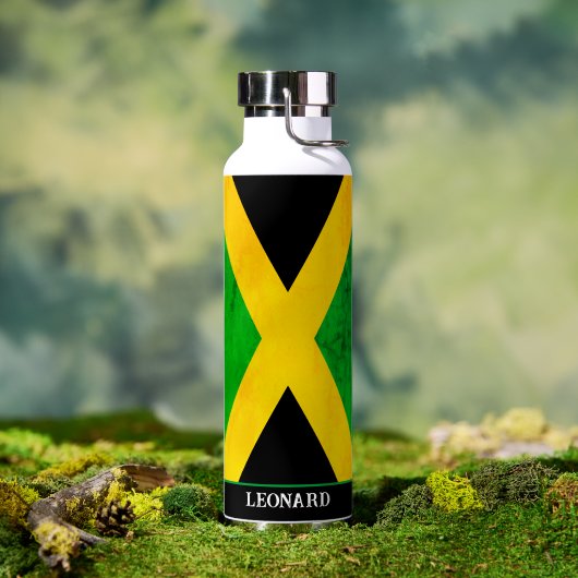 Jamaican Flag Personalised Trinkflasche (Außenbereich (gedreht))