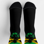 Jamaican Flag Tropical Palm Trees Socken (Oben)