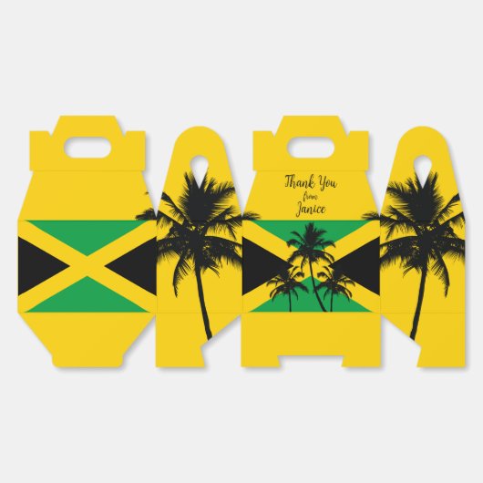 Jamaican Flag Tropical Thank You Geschenkschachtel (Ungeklappt)