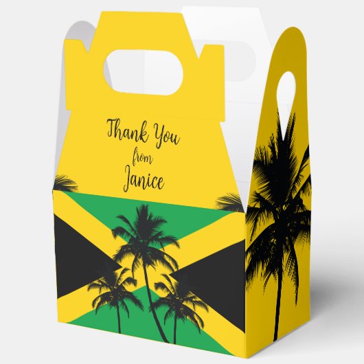 Jamaican Flag Tropical Thank You Geschenkschachtel (Offen)