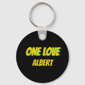 Jamaican Flag Weathered Effect One Love Schlüsselanhänger (Rückseite)