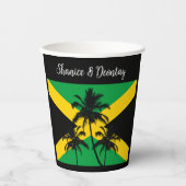 Jamaican Flag Wedding Congratulations Pappbecher (Vorderseite)