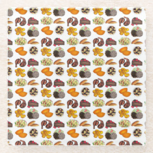 Jamaican Foods Caribbean Island Cuisine Print Glasuntersetzer