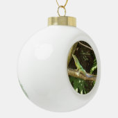 Jamaican Green Lizard Keramik Kugel-Ornament (Links)
