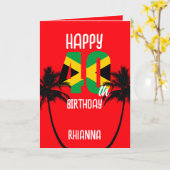 Jamaican Happy 40. Geburtstag Karte (Gelbe Blume)