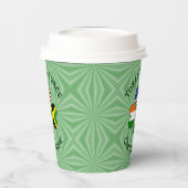 Jamaican Irish American Shamrock Personalized Text Pappbecher (Links)