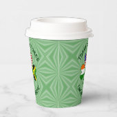 Jamaican Irish American Shamrock Personalized Text Pappbecher (Rechts)