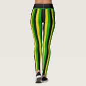 Jamaican Island Vibes Striped Leggings (Rückseite)