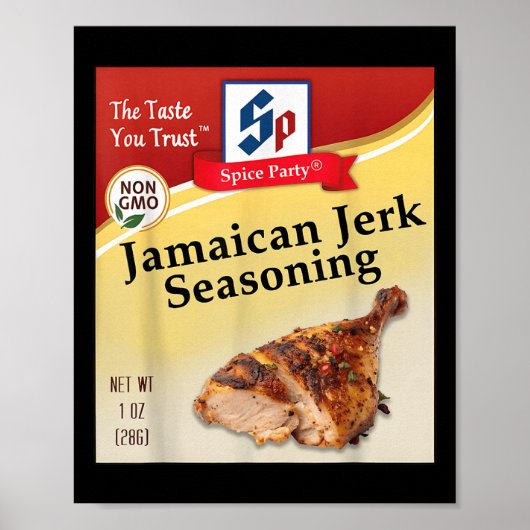 Jamaican Jerk Seasoning Condiment Holiday Spice Co Poster (Vorne)