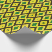 Jamaican Kente Styled Wrapping Paper Geschenkpapier (Ecke)