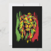 Jamaican Lion Rasta African Reggae Einladung (Vorderseite)